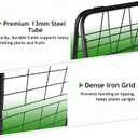 2 Pack Heavy Duty Adjustable A-Frame Garden Trellis for Climbing Plants 50"x17" , Reinforced Metal Plant Support for Raised Beds, Ideal for Tomatoes, Cucumbers & Outdoor Vines (Black)