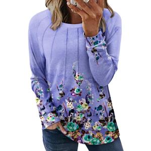 onlypuff Womens Top Long Sleeve Shirts for Women Cute Ladies Top Fashion Fall Tops 2024 Tunic Tops Blouses (Purple, XXL)