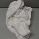 Faux Rabbit Fur Bean Bag Chair Cover Only (No Filler), Stuffed Animal Storage Bean Bag Cover, UltraSoft, Washable, Zippered, NonSlip Bottom, Handle,Living Room Furniture for Adults White