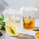 Dealusy 100 Pack - 16 oz Clear Plastic Cups with Lids, Sturdy & Food Safe Iced Coffee Cups with lids, Disposable Plastic Smoothie Cups for Cold Drinks, Sip Lids
