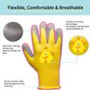 PROMEDIX P Kids Gardening Gloves Rubber Coated Work Gloves for Children Age 3-5,Soft & Breathable for Outdoor Play & DIY