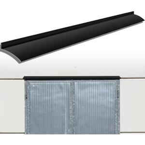 Hicarer 1 Pcs Door Drip Cap Anodized Aluminum Weather Stripping Overall Height 1-1/2 Inches Overhead Rain Top Drip Guard Edge Door Window Deflector Home Top Weatherstrip (40 Inch,Black)