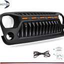 Angry Face Grille Compatible with Jeep Wrangler Jk Jku 2007-2018
