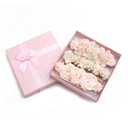 cherrboll 3pcs Baby Girl Flower Headbands, Super Soft & Stretchy Nylon Floral Hairbands for Newborn Toddler (Beige)