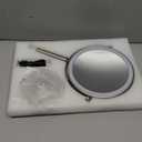 8" Makeup Mirror with Lights, Vanity Mirror with 1X/10X Magnification, Touch Screen 3 Colors Dimmable 54 LED Lights Brightness Adjustable 360 Rotation for Tabletop (Chrome)