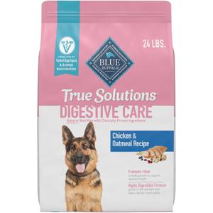 Blue Buffalo True Solutions Digestive Care Natural Dry Dog Food for Adult Dogs, Chicken, 24-lb. Bag (24 Pound (Pack of 1)) Best By 04/07/2027