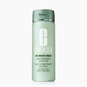 Clinique 3-Step All About Clean Liquid Facial Cleanser Soap For Very Dry To Dry Skin Types, 6.7 Fl Oz