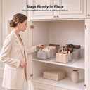 Expandable Acrylic Purse Organizer for Closet 2 Pack, 4 Sections Adjustable Clear Handbag Storage Bag Organizer Holder with Removable Dividers for Shelf, Handbags, Clutch, Wallet