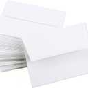 Matte Bright White Envelopes - A2 Via Vellum 4 3/8 x 5 3/4 Straight Flap 70T, 25 Pack