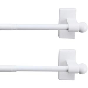 Magnetic Rod 7/16 inch 28-48 inch Long - White (Set of 2)