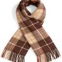 Fashion Tartan Checked Scarf for Women Plaid Winter Scarves Spring Warm Shawl Wraps Fall Neck Soft Scarf 25x78in