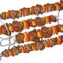 onlyfire Universal Stainless Steel Rotisserie Skewers Rotating Kebab Maker, Shish Kabob Set for Most Grills