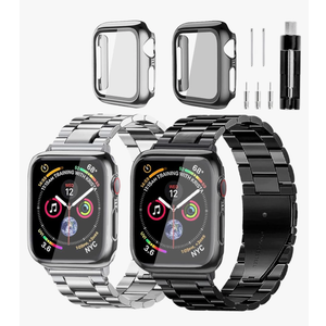 Stainless Steel Band and Case Compatible With Apple Watch Iwatch Ultra Series 11 10 9 8 7 6 5 4 3 2 1 SE 49mm 45mm 46mm 44mm 42mm 41mm 40mm 38mm,Men Women Classic Classy Metal Business
Amazon's Choice