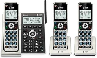 AT&T BL3107-3 3-Handset DECT 6.0 Cordless Home Phone with Bluetooth, Answering System, Smart Call Blocker, Extended Range, 2" Backlit Screen, Lighted Keypad with Big Buttons, Caller ID & Call logs