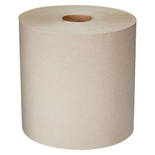 AmazonCommercial 1-Ply Kraft 7.9' Hard Roll Paper Towels (SOFI-011) Bulk for Business |Made from 100% Recyclable Material |Compatible with Universal Dispensers|800 feet per Roll (6 Rolls)