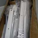 Hand Rails for Outdoor Steps，Stair Handrail & Indoor Stair Railing Kit，Railings for Outdoor Steps for Fence & Outdoor Steps (2, White-with Balusters, 4 Step)