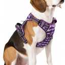 HEELE Dog Harness, No Pull Adjustable Padded Reflective Harness for Small Medium Large Dogs with Handle for Walking Training, Moon Night, M