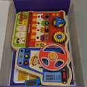 hahaland Montessori Busy Board for Toddlers 3-5, 18-in-1 Wooden Sensory Activity Board with LED Lights & Switches, Educational Montessori Toy for Fine Motor Skills, Kids Gift