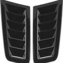 Akozon Car Hood Vent Scoop Kit Air Intake Louvers Hoods Vents Bonnet Cover for Focus RS MK2 (Black)