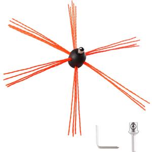 3 Piece Chimney Brush Head Kit, Chrome Button Locking System, Chimney Cleaning Tool, with a Brush Head, a Drill Adapter and a Hex Key