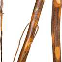 Brazos Rustic Wood Walking Stick, Hickory, Traditional Style Handle, for Men & Women, Made in The USA