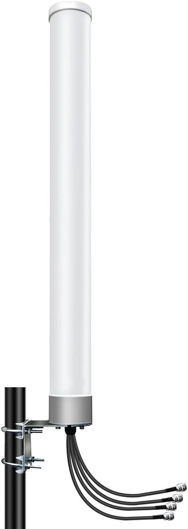 5G 4G LTE 4x4 MIMO External Wide-Band Antenna High Gain Outdoor Omni Antenna for Cellular Hotspot Router Gateway Compatible with Verizon, AT&T T-Mobile Home Internet (Antenna Only)