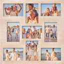 Collage Picture Frames 4x6, 4x6 Brown Picture Frames Collage for Wall Decor 9-Openings, Multi Family Photo for Gallery Decor, Hanging Display Or Tabletop Stand for Living Room
