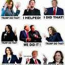 200Pcs Kamala Harris Truomp I Did That Stickers Unti Truomp Stickers Unti Elon Musk Sticker Funny Decal UWHENBO Waterproof Not Easy to Remove, Residue Leaves, 2.83 x 4.75 x 0.7 inches