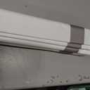 LazBlinds No Drill Cordless Roman Shades, 31'' W x 64'' H, White-Grey