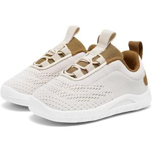 MORENDL Toddler Sneakers Baby Slip On Walking Shoes Non-Slip Breathable Boys & Girls Running Shoes Infant Tennis Shoes Beige Brown, Size: 15-18 Months Infant