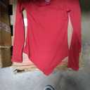 SUUKSESS Women's Off The Shoulder Long Sleeve Bodysuit Sexy Backless Body Suit, Size S,Red