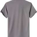 Men's Short Sleeve Button Down Shirts Casual Blending Beach Shirt with Chest Pocket Classic Fit Summer Tops (Gray, S)
