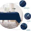 Veblandy Table Cloth Rectangle Waterproof Spill-Proof Wrinkle-Free Tablecloth Washable, Kitchen Dining Tabletop Decoration, Fabric Table Cover for Indoor and Outdoor Use, 52 x 70 Inch, Navy Blue