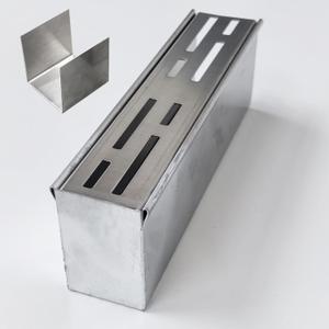 Pool Deck Drain Channel Accessories, End Cap with 1 Connectors for 2" Wide SXSJMY Pool Drains/Mini Water Drainage Channel/Non Deep Patio Drain (Silver)