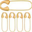 EXCEART 5Pcs Heavy Duty Safety Safety Brooch Metal Spring Lock Pin Fasteners Crafting Making for DIY Jewelry Clothes Hats Skirts Garments