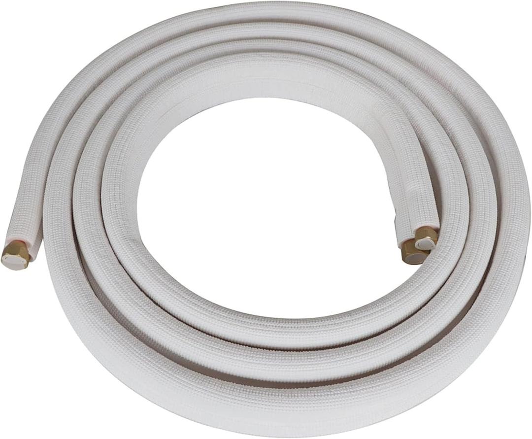 16FT Air Conditioning Tubing Hose Extension 3/8" and 5/8" Insulated Copper Hoses Fit for Mini Split Air Conditioner