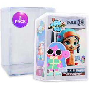2-Pack Clear Hard Plastic Funko Pop Protector Display Cases for 4" Figures, Stackable Display Cases, Made in USA by Gary Plastic Packaging