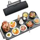 Warming Mat For Food XXL 500W Food Warming Mat 36"X16" Waterproof Graphene Warming Trays For Buffets Party Food Warmers For Parties Buffet 6 Temp 6H Chafing Dishes For Buffet Valentine Gifts