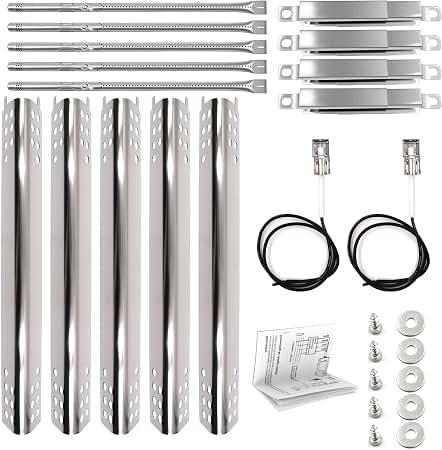 Grill Replacement Parts for Charbroil Performance 5 Burner 463347519, Char-Broil 463275517, 463347518, 463243518, 463347518, 463373019, G470-5200-W1 Burner Crossover Tube 2 Igniter