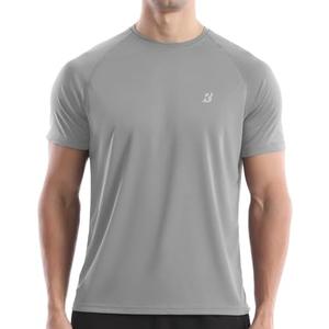 Roadbox Men's Rash Guard Short Sleeve, UPF 50+ UV Sun Protection Swim Shirts, Quick Dry Lightweight Water Surf Beach T-Shirt, 3XL