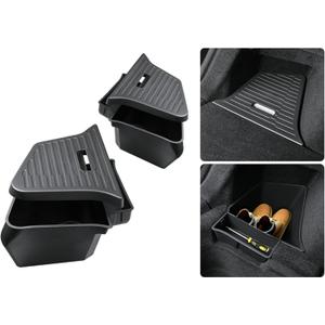 2PCS for 2025 2026 Tesla Model Y Juniper Trunk Organizer Trunk Storage Bins with Lid TPE Waterproof Trunk Storage Box for Model Y Juniper Interior Accessories