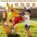 Kids Punching Bag 3-8 with Air Pump, Toddler Punching Bags for Kids, Inflatable Dinosaur Toy with Bounce- Back Action, Safe Gifts for Boys & Girls Age 3-5 Add Tossing Game