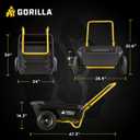 Gorilla Carts GCR-4 Poly Dump Cart, 2-Wheel Garden Wagon with Foldable Handle, 4 cu ft, 300 lb. Capacity, Black/Yellow