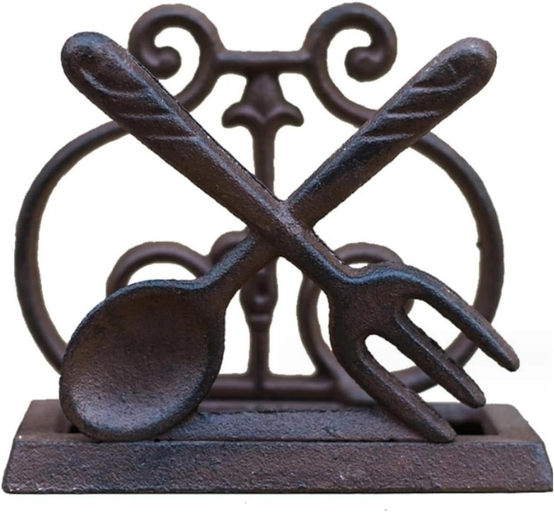 Exquisite Vintage Cast Iron Napkin Holder With Playful Standing Animal Motif - Elevate Elegance And Functionality In Your Table Setting (Tableware)