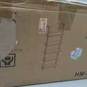 aboxoo Ladder Shelf Open Bookshelf 5-tier Wood Wall-mounted Bookcase Storage Rack Open Back Industrial Modern Plant Flower Stand Utility Organizer Bookcase Metal Frame Furniture Office Kitchen Bedroom