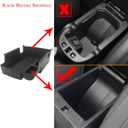 YOCTM Center Console Tray Armrest Secondary Glove Storage Box Compatible with Jeep Compass 2022 2023 2024 2025 Black Interior Accessories Center Console Organizer (Armrest Box)