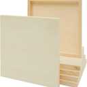 Bright Creations Wood Squares for Crafts - 12 x 12 in, 6 Pack, Unfinished Pine - Painting Panels & Cradle Boards for Art - Wood Art Panels