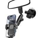 JDHDL Phone Holders for Your Car, Rear View Mirror Phone Holder, 360° Rotating Car Phone Holder Mount Compatible with All 4"-7" iPhone and Android Cell Phones