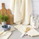DII Basic Solid Dishtowel Collection Cotton Flat Woven, Small Set, 18x28, Natural, 6 Piece