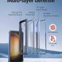 RAPTIC Shield Crystal Case for Samsung Galaxy S24, [13FT Mil-Grade Drop Protection], [Not Yellowing Tech], Durable Anodized Shockproof Aluminum Frame Slim Samsung S24 Case, Iridescent